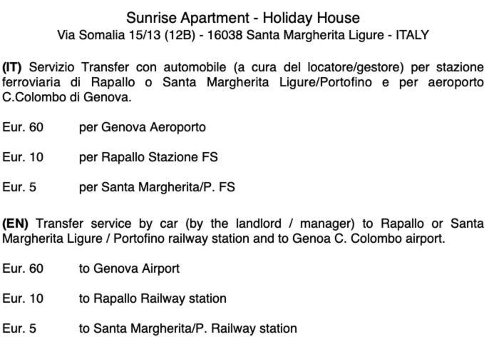 Sunrise Apartment Santa Margherita Ligure Ngoại thất bức ảnh