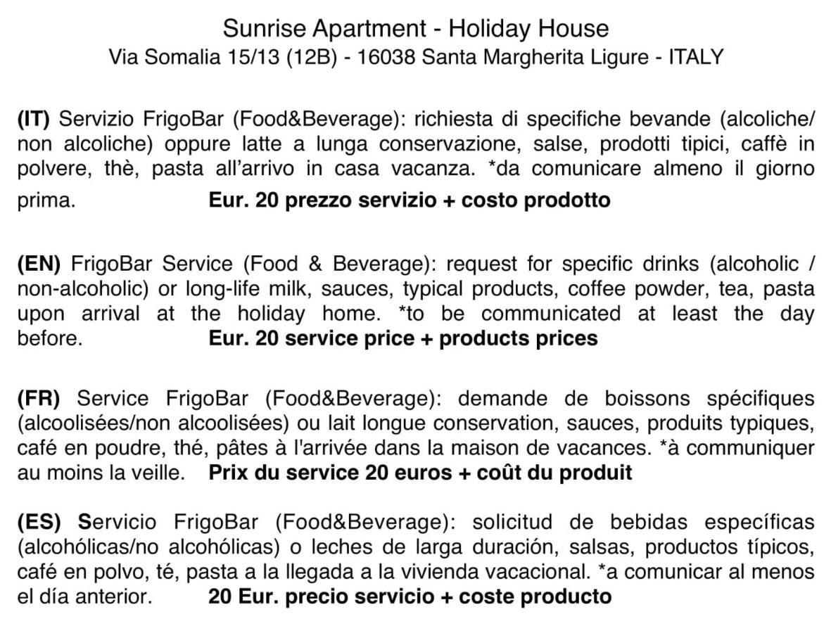 Sunrise Apartment Santa Margherita Ligure Ngoại thất bức ảnh